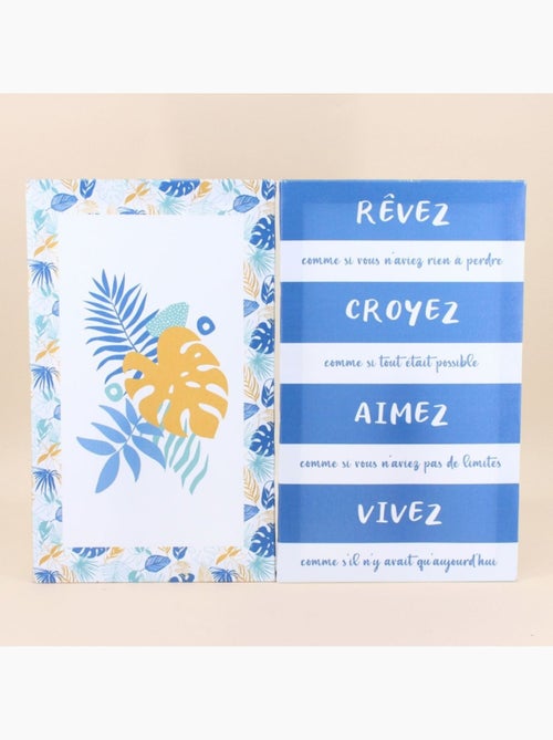 Toile décorative marinière avec mots 50x30cm - Kiabi