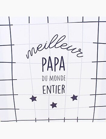 Toile décorative papa quadrillée 60x40cm