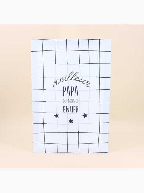 Toile décorative papa quadrillée 60x40cm - Kiabi