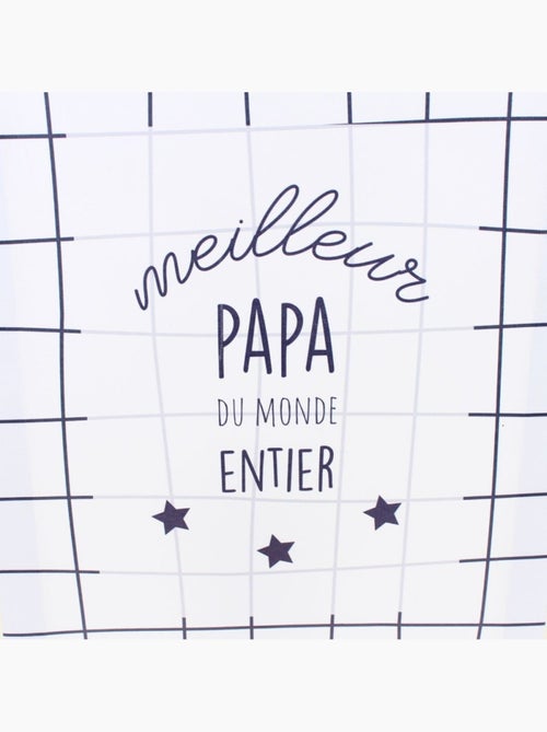 Toile décorative papa quadrillée 60x40cm - Kiabi