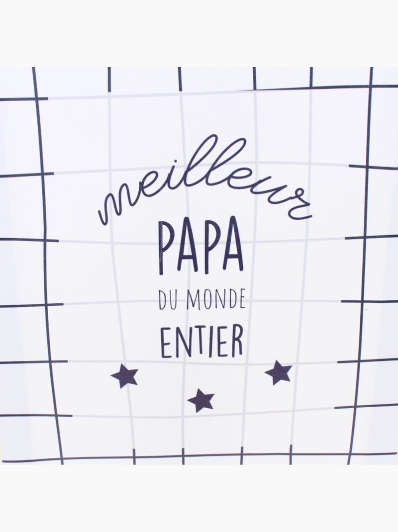 Toile décorative papa quadrillée 60x40cm Blanc - Kiabi