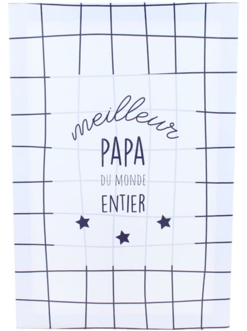 Toile décorative papa quadrillée 60x40cm - Kiabi