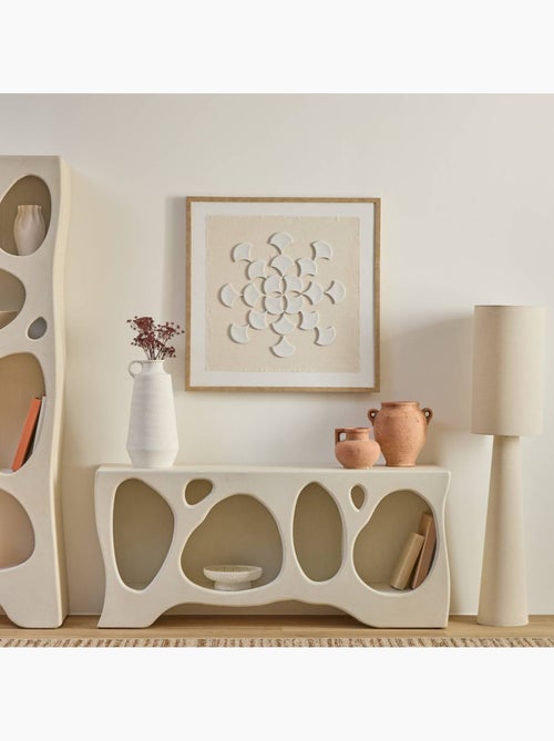 Toile en relief en lin avec motifs en céramique HOURIA - Kiabi
