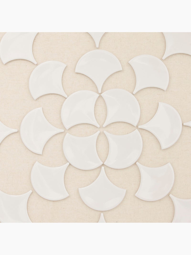 Toile en relief en lin avec motifs en céramique HOURIA Beige - Kiabi