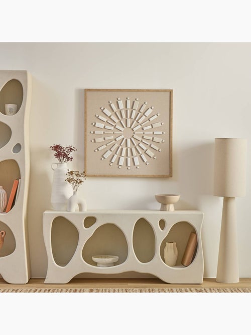 Toile en relief en lin avec motifs en céramique houria - Kiabi
