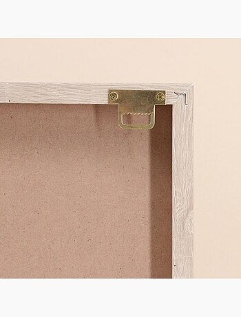 Toile en relief motifs feuilles dorées 50x50cm