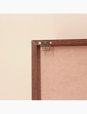 Toile en reliefs à motifs géométriques marrons 60x90cm