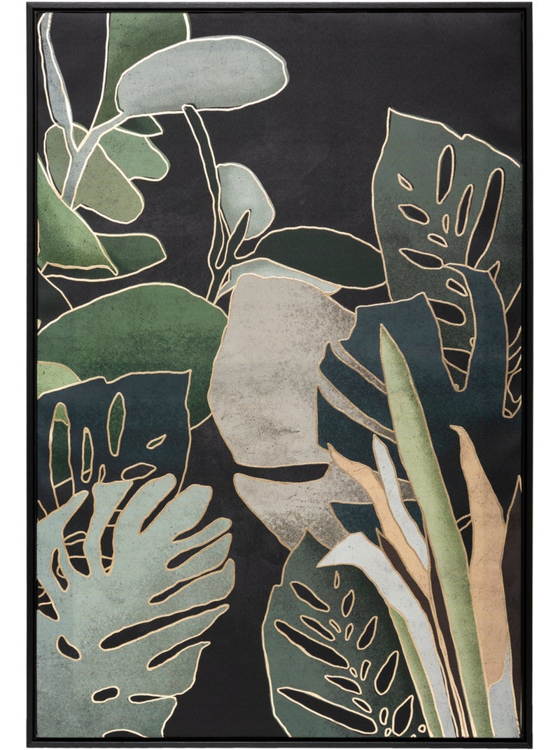 Toile encadrée "Jungle" 60x90cm Blanc - Kiabi