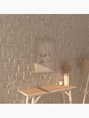 Toile imprimée à motif floral sur cadre en bois tida