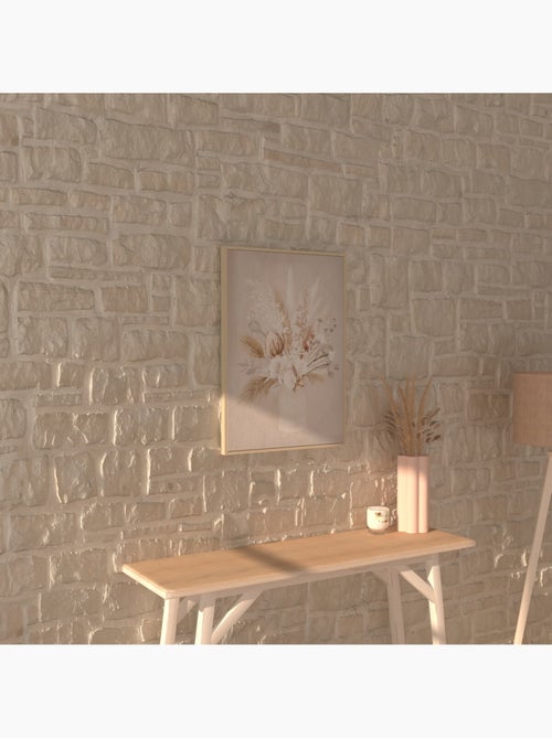 Toile imprimée à motif floral sur cadre en bois tida - Kiabi
