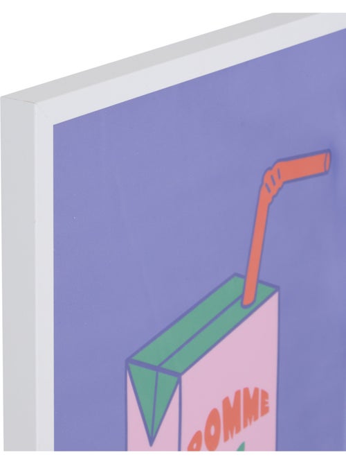 Toile imprimée avec cadre CHA CHA POP - Kiabi