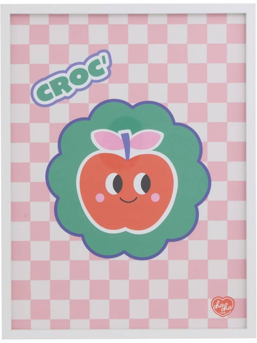 Toile imprimée avec cadre CHA CHA POP - Kiabi