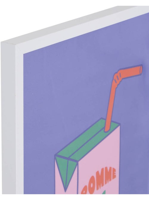Toile imprimée avec cadre CHA CHA POP - Kiabi