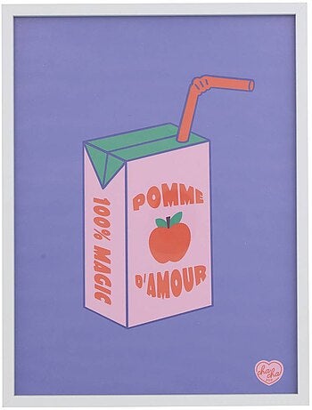 Toile imprimée avec cadre CHA CHA POP
