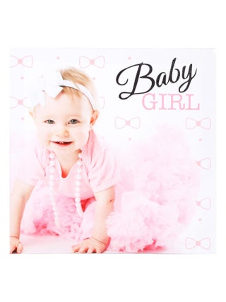 Toile imprimée bébé fun - 28 x 28 cm - Fille