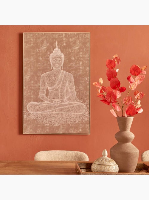 Toile imprimée brodée bouddha shanka - Kiabi