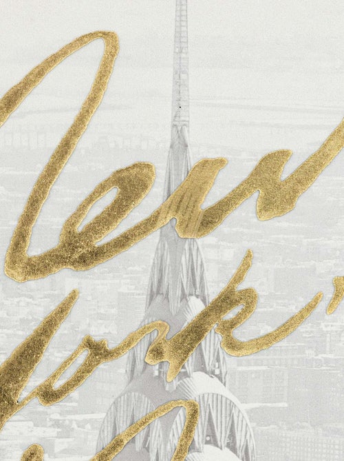 Toile imprimée encadrée à effet alu NEW YORK - Kiabi