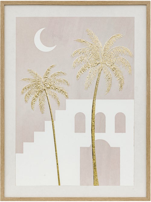Toile imprimée encadrée dorée MELINDA - Kiabi