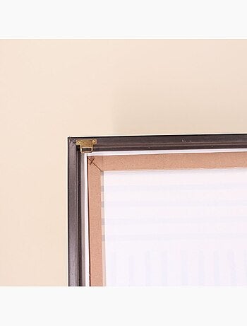 Toile imprimée motifs géométriques noirs et blancs 60x90cm