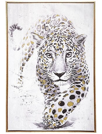 Toile imprimée panthère dorée PANT ANIMAUX