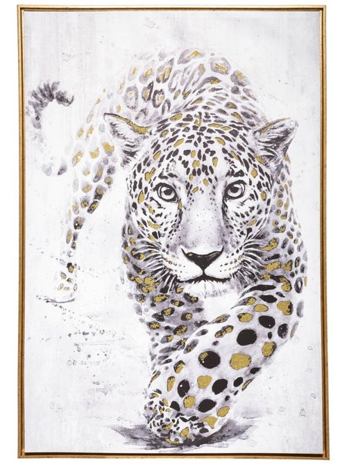 Toile imprimée panthère dorée PANT ANIMAUX - Kiabi