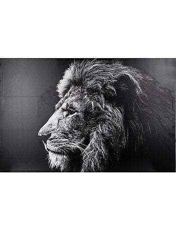 Toile imprimée portrait lion ANIMAUX