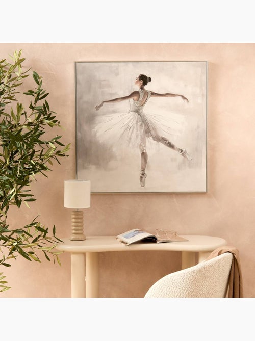Toile imprimée Vivi 78x78cm gris - Kiabi
