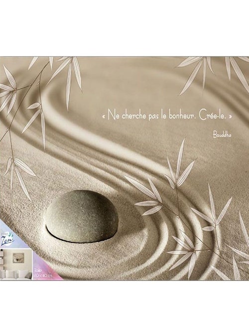 Toile le bonheur bouddha - Kiabi