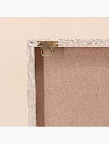 Toile motifs feuilles dorées en reliefs 50x50cm