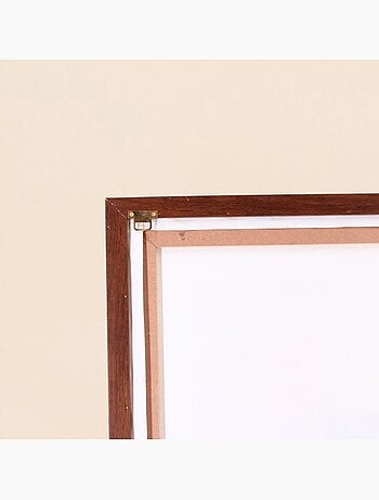 Toile motifs géométriques beiges peinte à la main 60x80cm