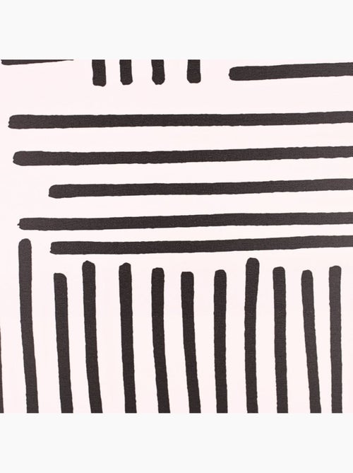 Toile motifs géométriques noirs et blancs 60x90cm - Kiabi