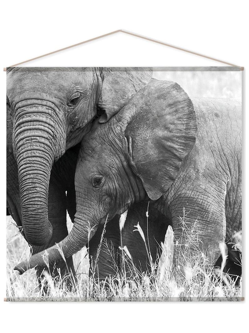 Toile murale ELEPHANT Noir - Kiabi