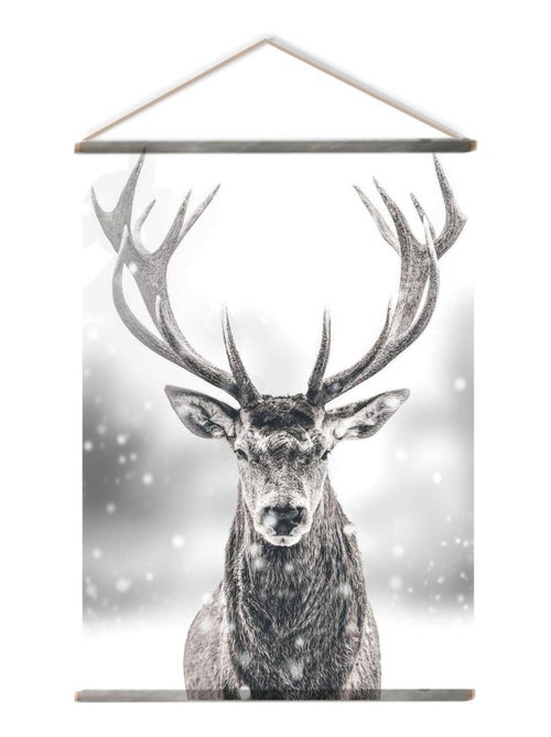 Toile murale imprimée cerf style arty - Kiabi