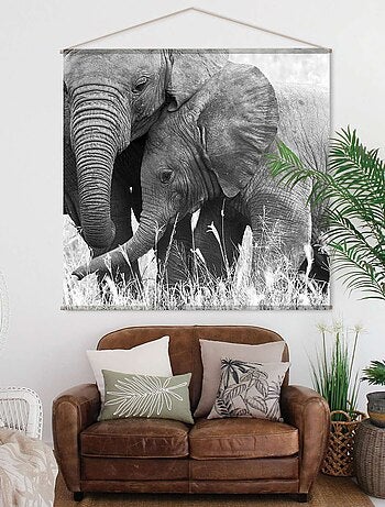 Toile murale imprimée éléphant