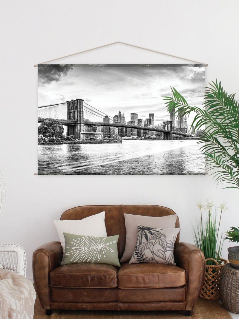 Toile murale imprimée ville style arty Noir - Kiabi
