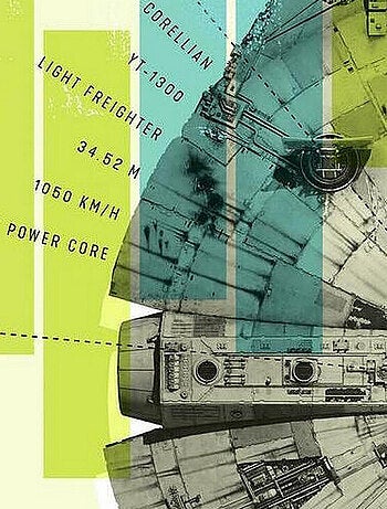 Toile Murale Star Wars Faucon Millenium