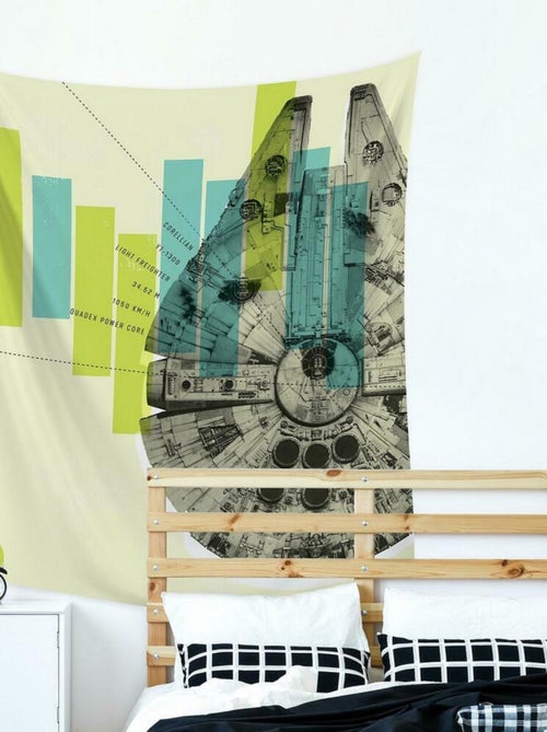 Toile Murale Star Wars Faucon Millenium - Kiabi