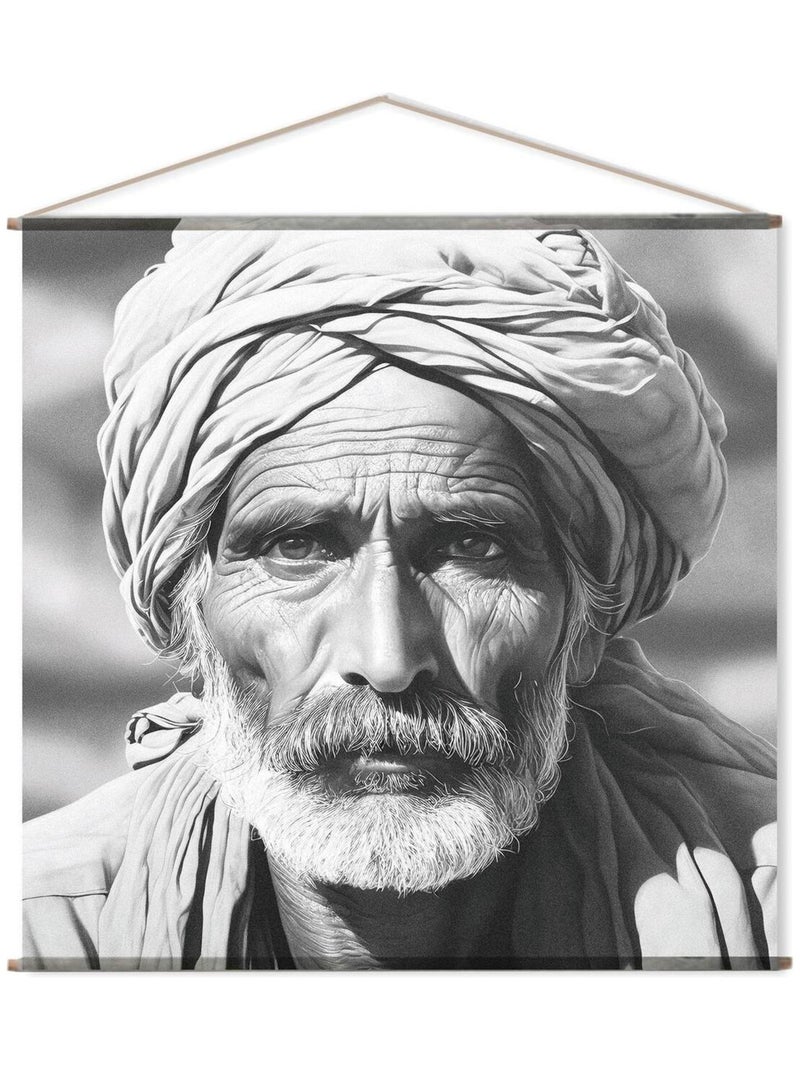 Toile murale VIEIL HOMME Noir - Kiabi