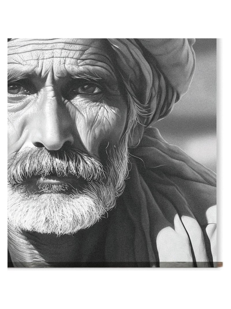 Toile murale VIEIL HOMME Noir - Kiabi