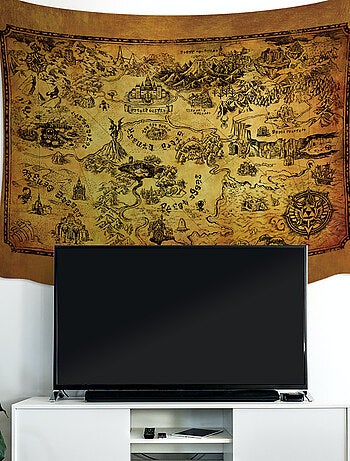 Toile Murale Zelda Carte des Légendes