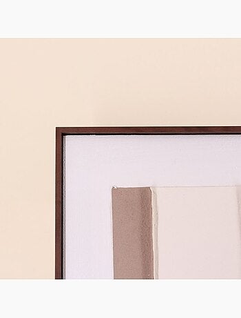 Toile peinte à la main à motifs géométriques beiges 60x80cm