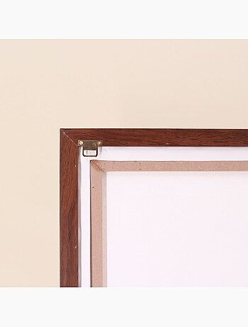 Toile peinte à la main à motifs géométriques beiges 60x80cm