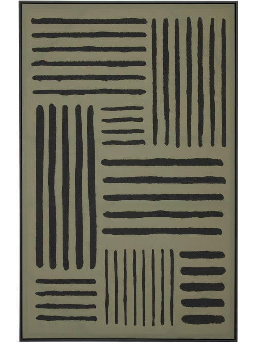Toile peinte encadrée abstraite minimaliste ROSHAN - Kiabi