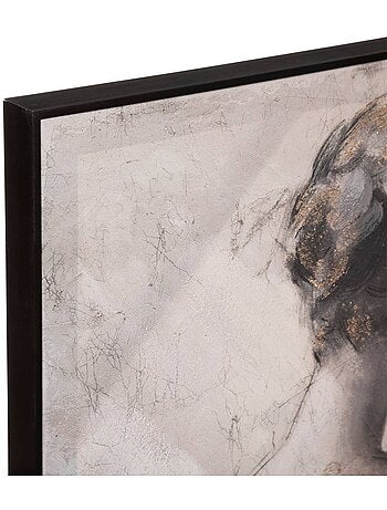 Toile peinte encadrée aquarelle corps féminin naked