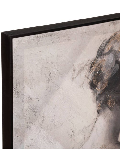 Toile peinte encadrée aquarelle corps féminin NAKED - Kiabi