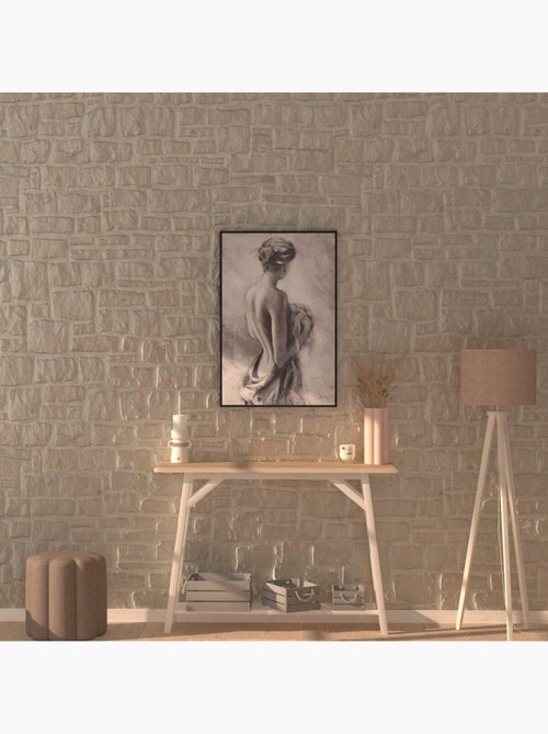 Toile peinte encadrée "Nu" 60x90cm - Kiabi Toile peinte encadrée "Nu" 60x90cm - Kiabi