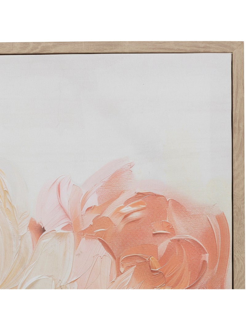 Toile peinte encadrée "Ophelia" 52x72cm Orange - Kiabi