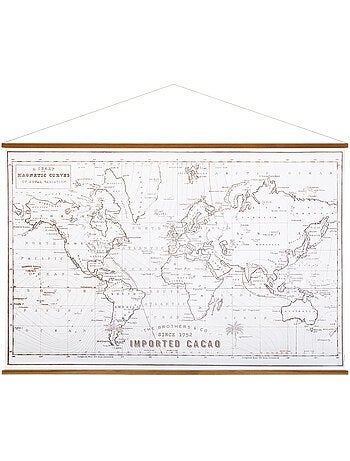 Toile planisphère MAPMONDE