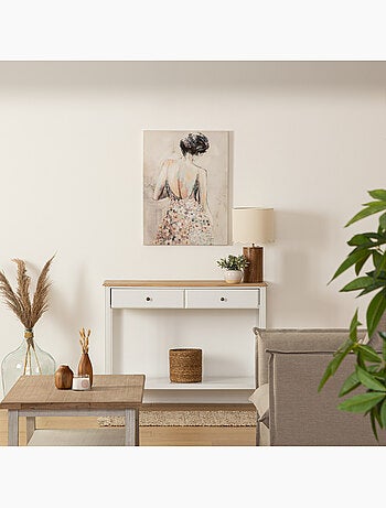 Toile "Tiya" bois 58x78cm