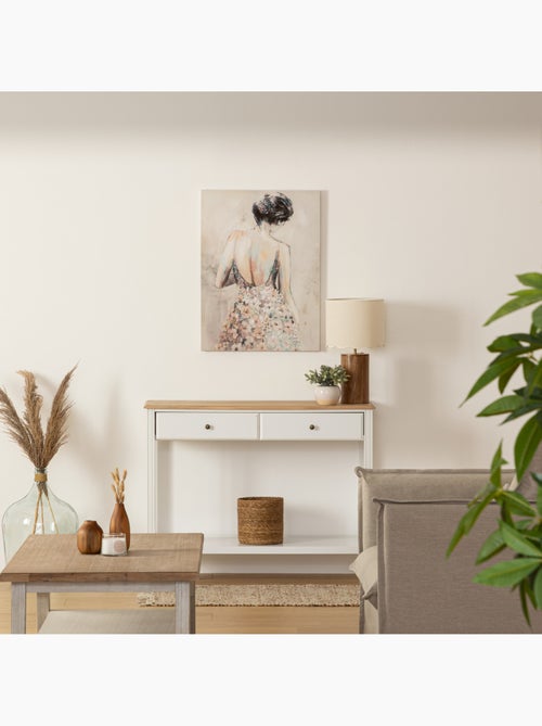 Toile "Tiya" bois 58x78cm - Kiabi